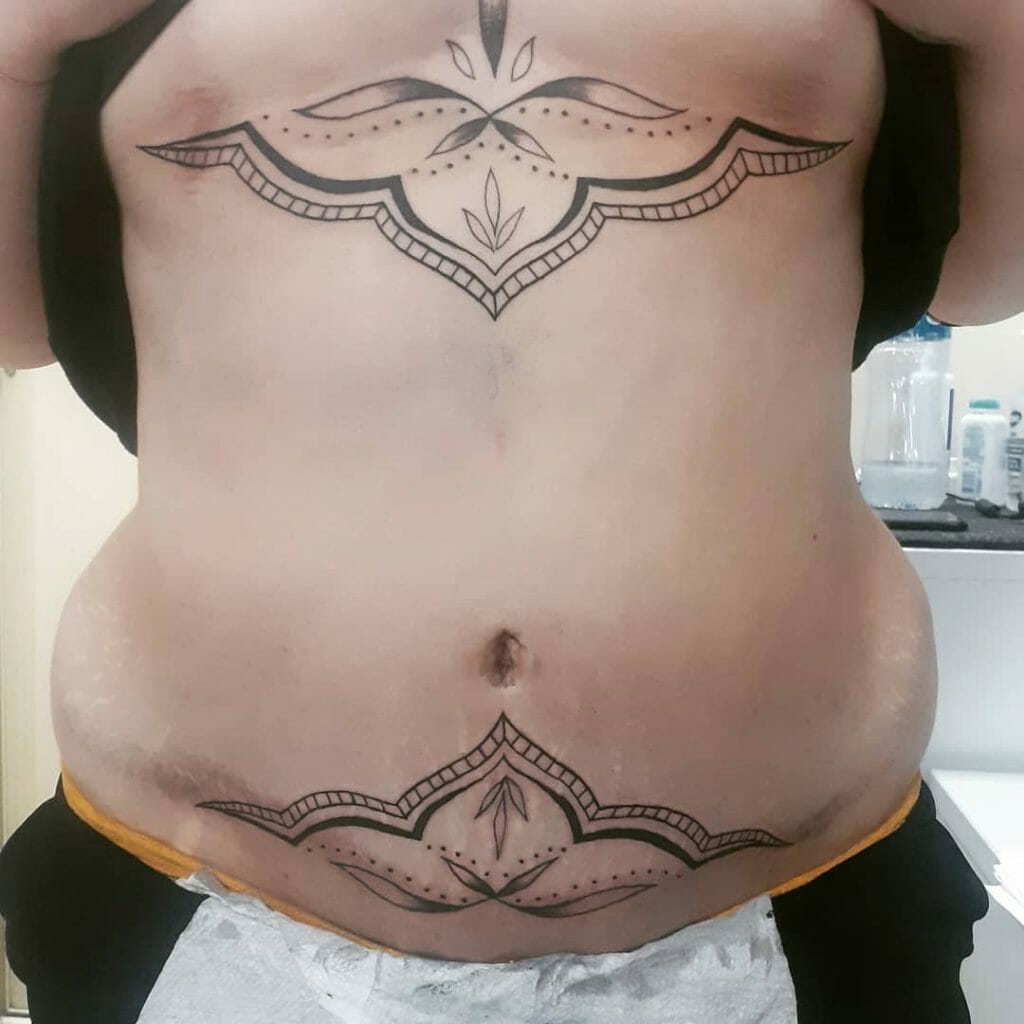 Geometrical Tattoo Designs For Covering Up Stretch Marks