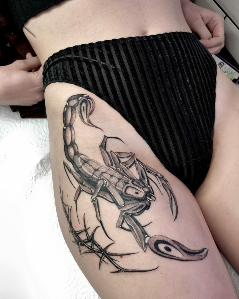 Girly Scorpio Sign Tattoo