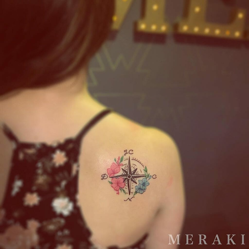 Girly Tattoo And The Compass