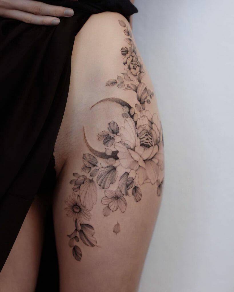 Gorgeous And Detailed Larkspur Tattoo Ideass