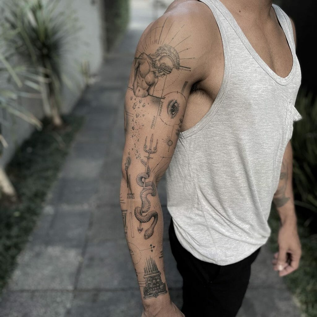 Greek God Tattoo Sleeve