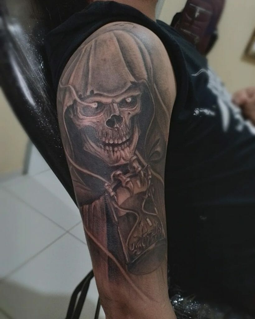 Grim Reaper Tattoo On The Arm