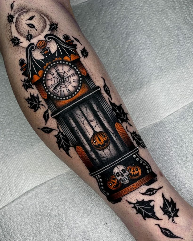 Halloween Clock Tattoo