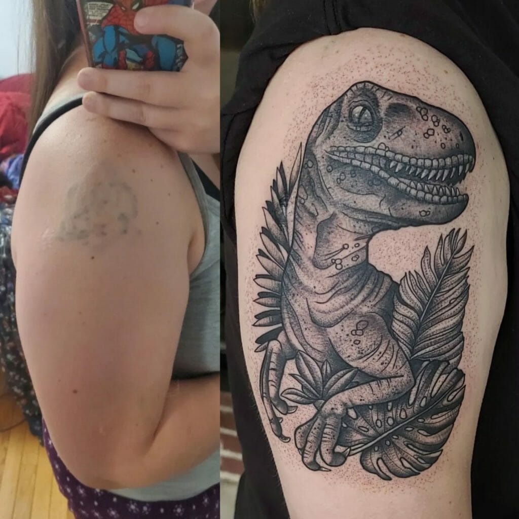 Happy Dinosaur Tattoo