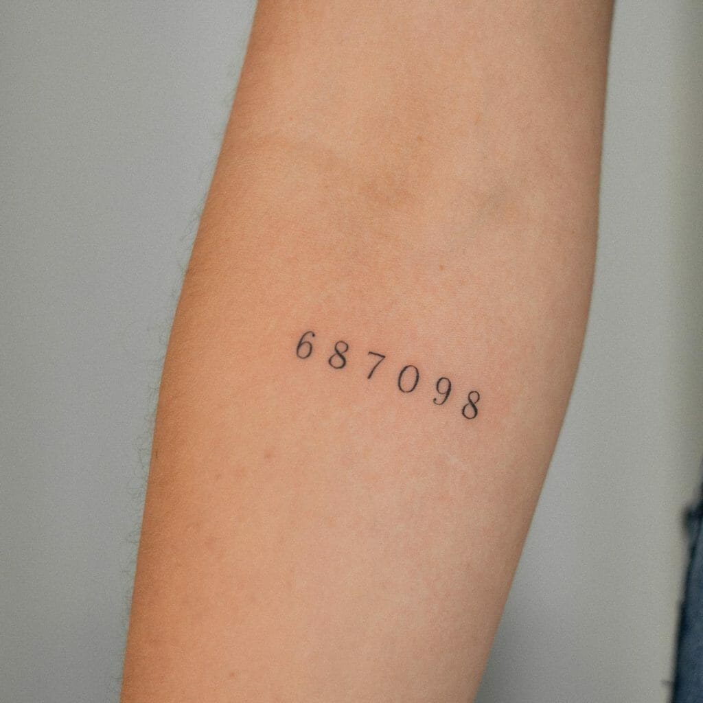Interesting Number Combination Tattoo