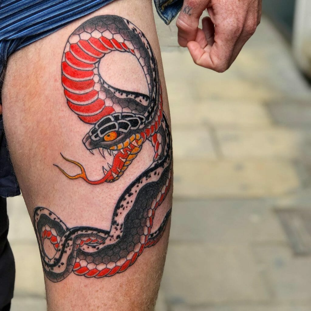 Japanese Style Snake Designs Tattoo