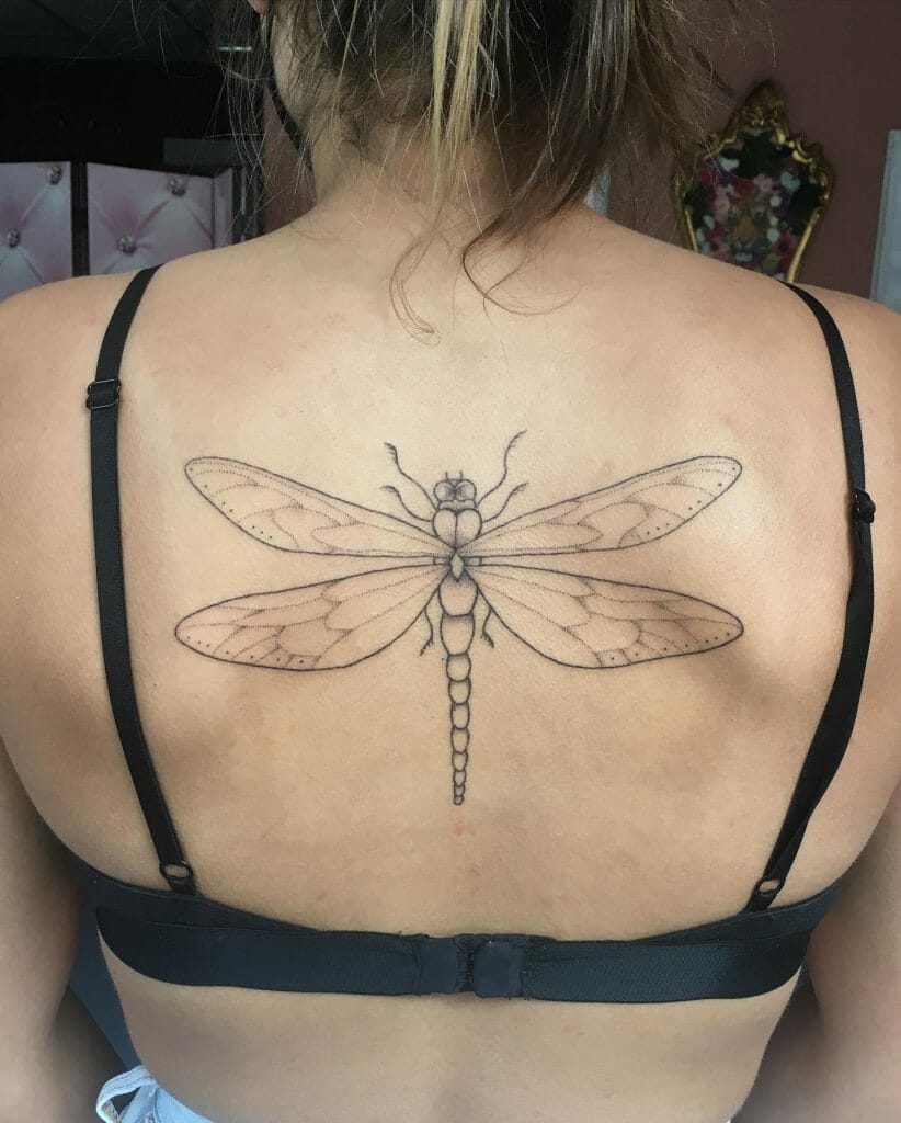Large Dragonfly Tattoos On Back