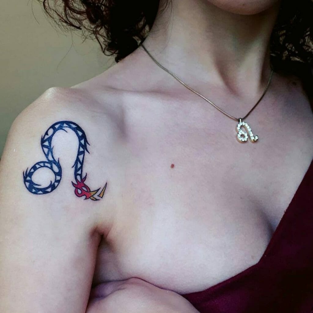 Leo Zodiac Sign Tattoo Ideas On The Shoulder ideas