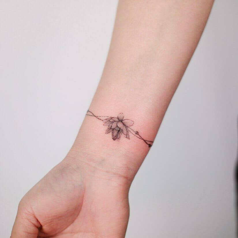 Lotus Bracelet Tattoo