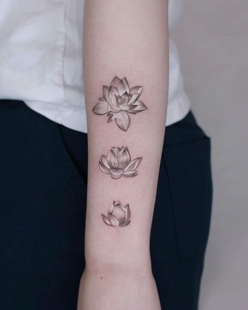 Lotus Flower Tattoo Design On The Arm