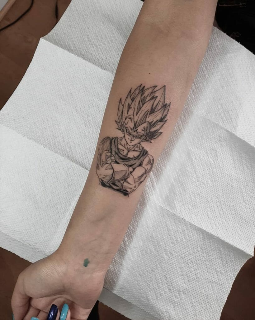 Majin Vegeta Dragon Ball Z Tattoo Small