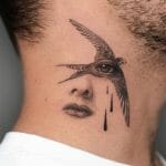 Male Throat Tattoos