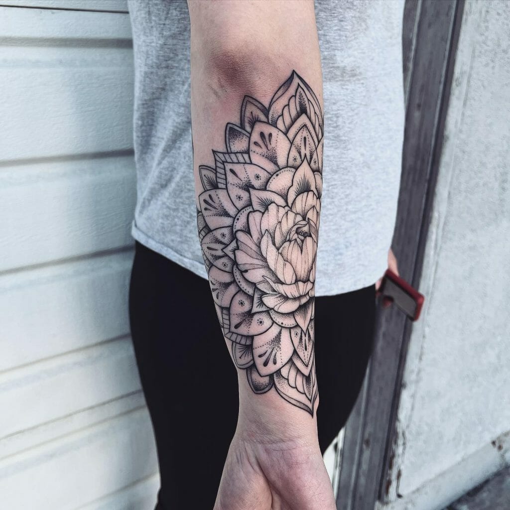 Mandala Flower Geometric Tattoo