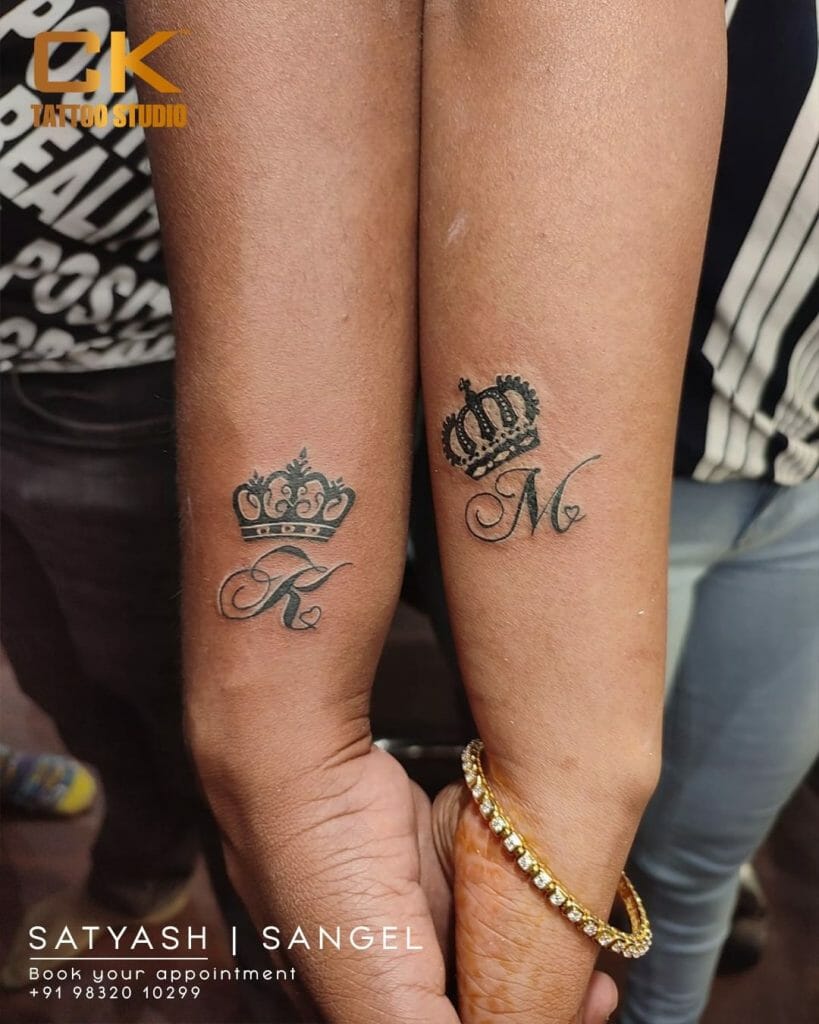 Matching King And Queen Tattoo