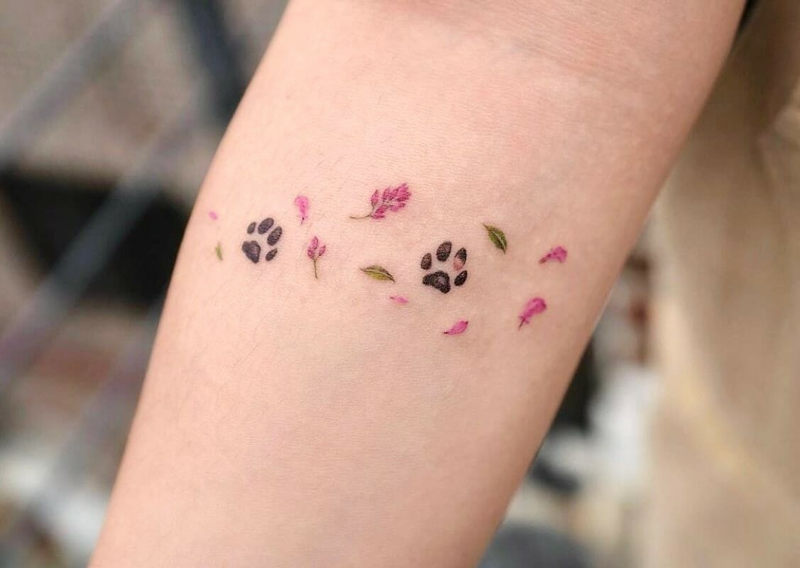 30 Cute Small & Simple Dog Tattoo Ideas for Women Animal Lovers | Dog paw  tattoo, Pawprint tattoo, Dog tattoos