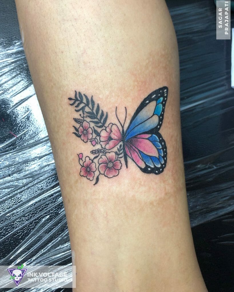 Men Butterfly Tattoo
