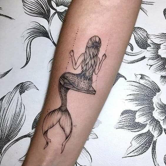 Mermaid Inspiration Tattoo For Girls