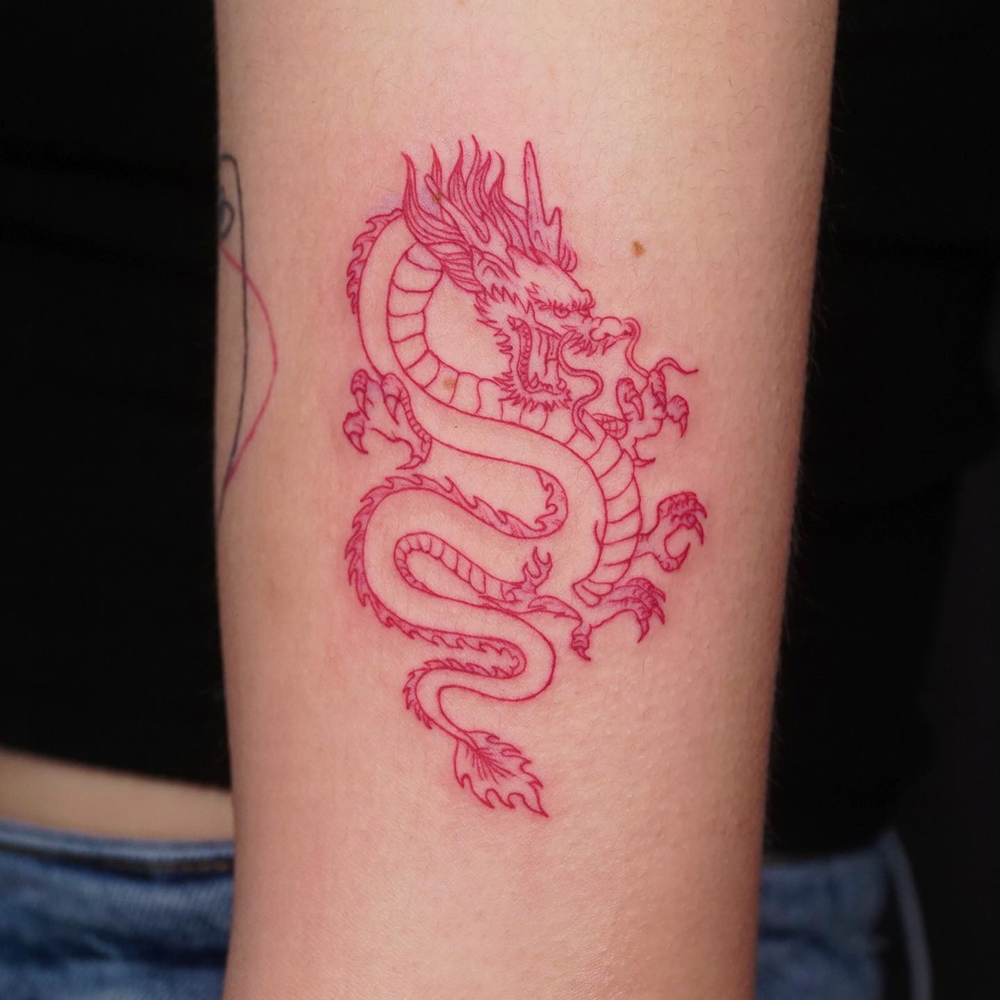 татуировка красный дракон