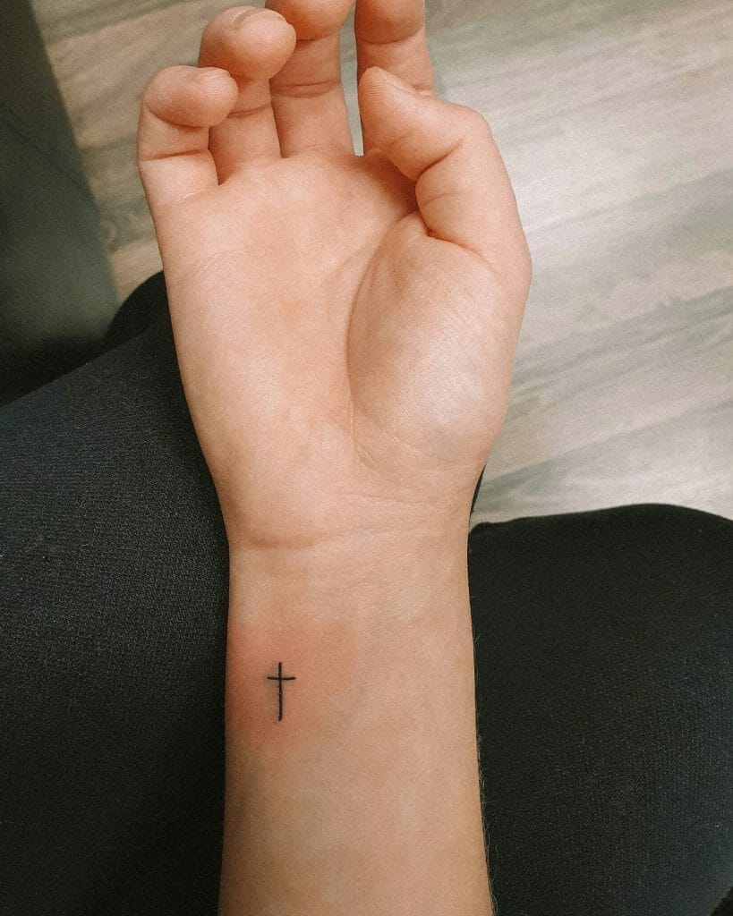 Minimalist Cross Tattoos For Men