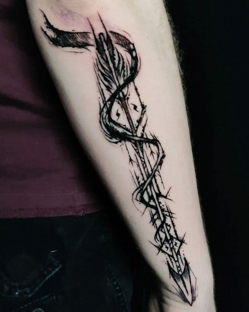 Nordic Arrow Tattoo
