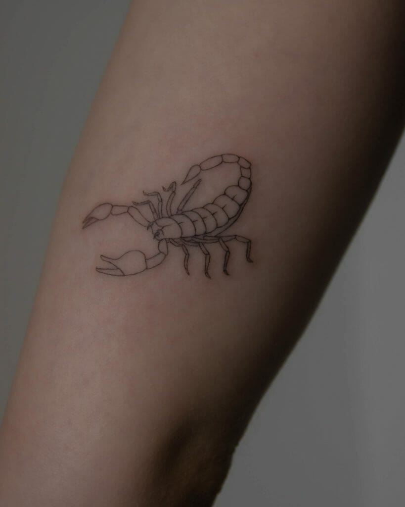 Outline Scorpion Tattoos