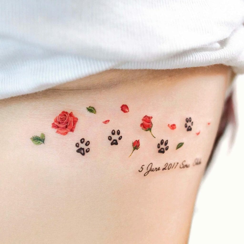 Pet Memorial Tattoo Ideas With Small Paw Prints ideas