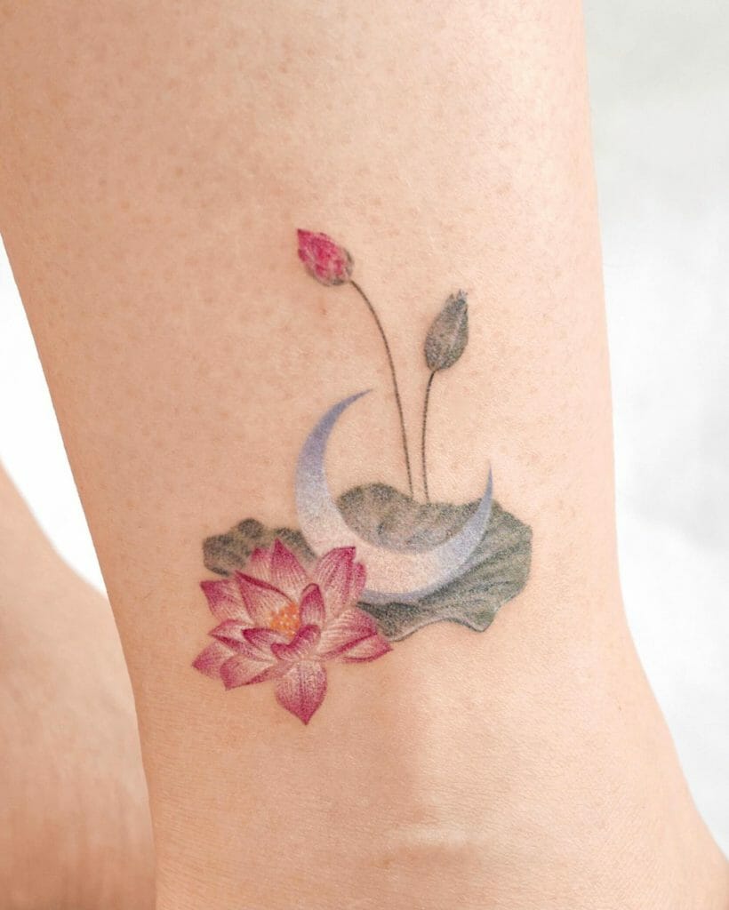 Pisces Birth Flower Tattoo