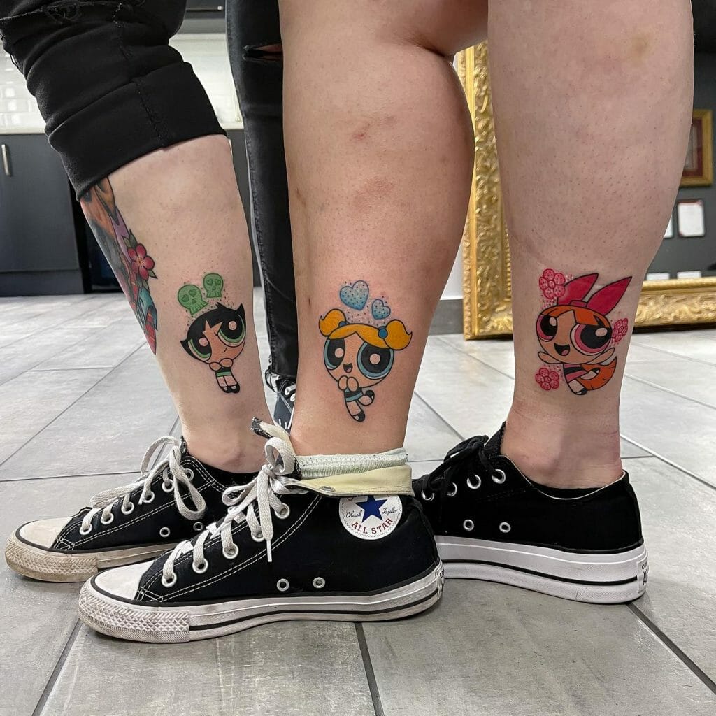 Power-Puff Girls Friendship Bond Tattoo Ideas