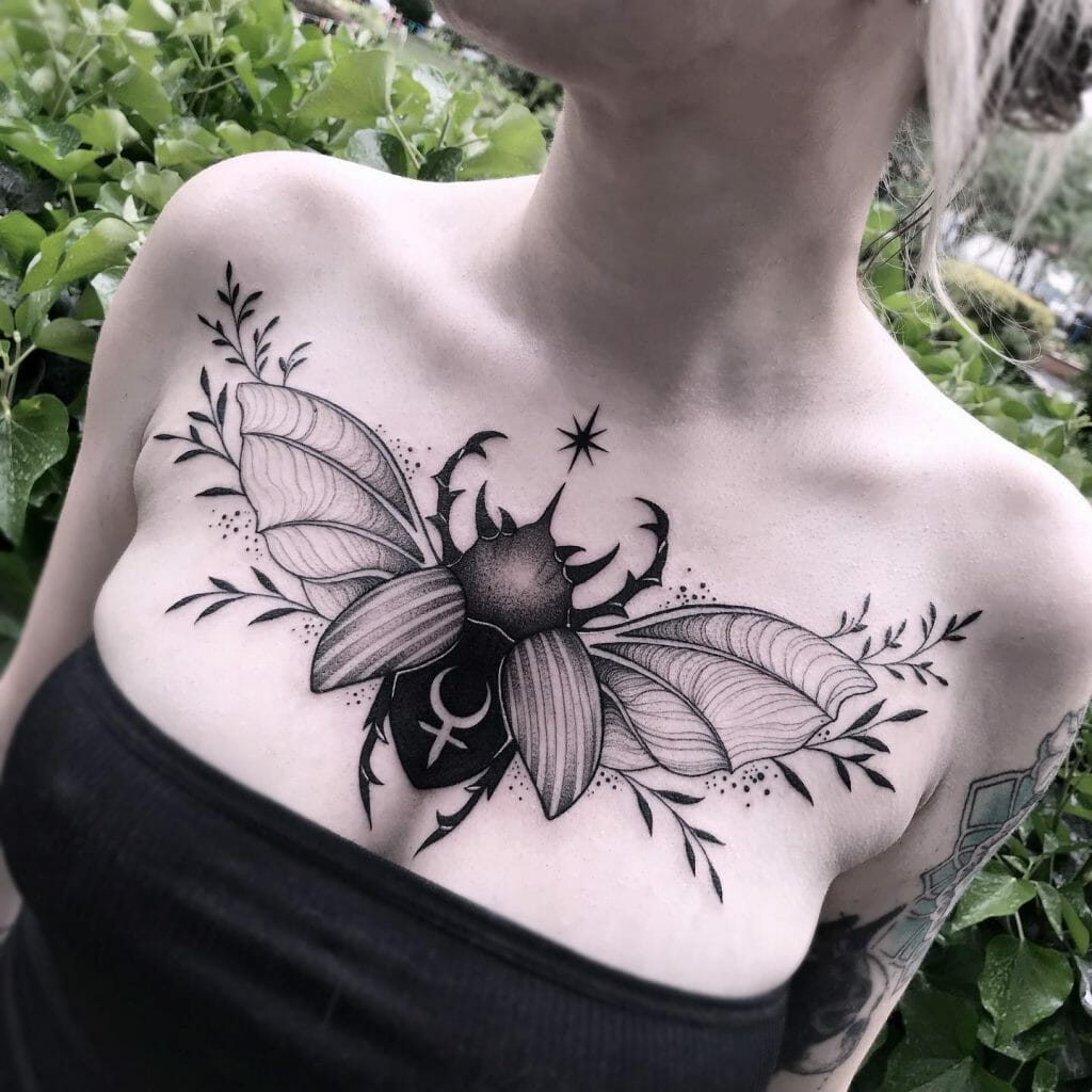 Quirky And Unconventional Chest Tattoo Ideas
