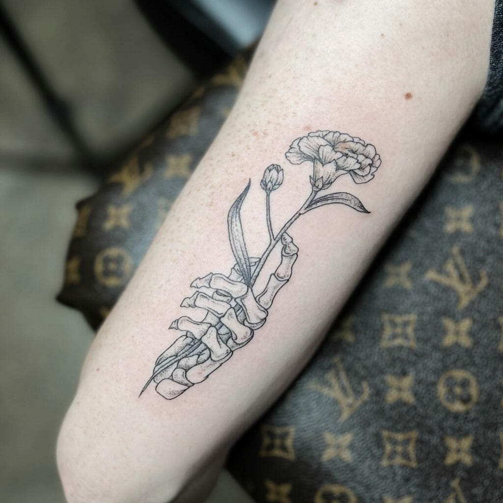 Quirky And Unique Carnation Tattoo Designs
