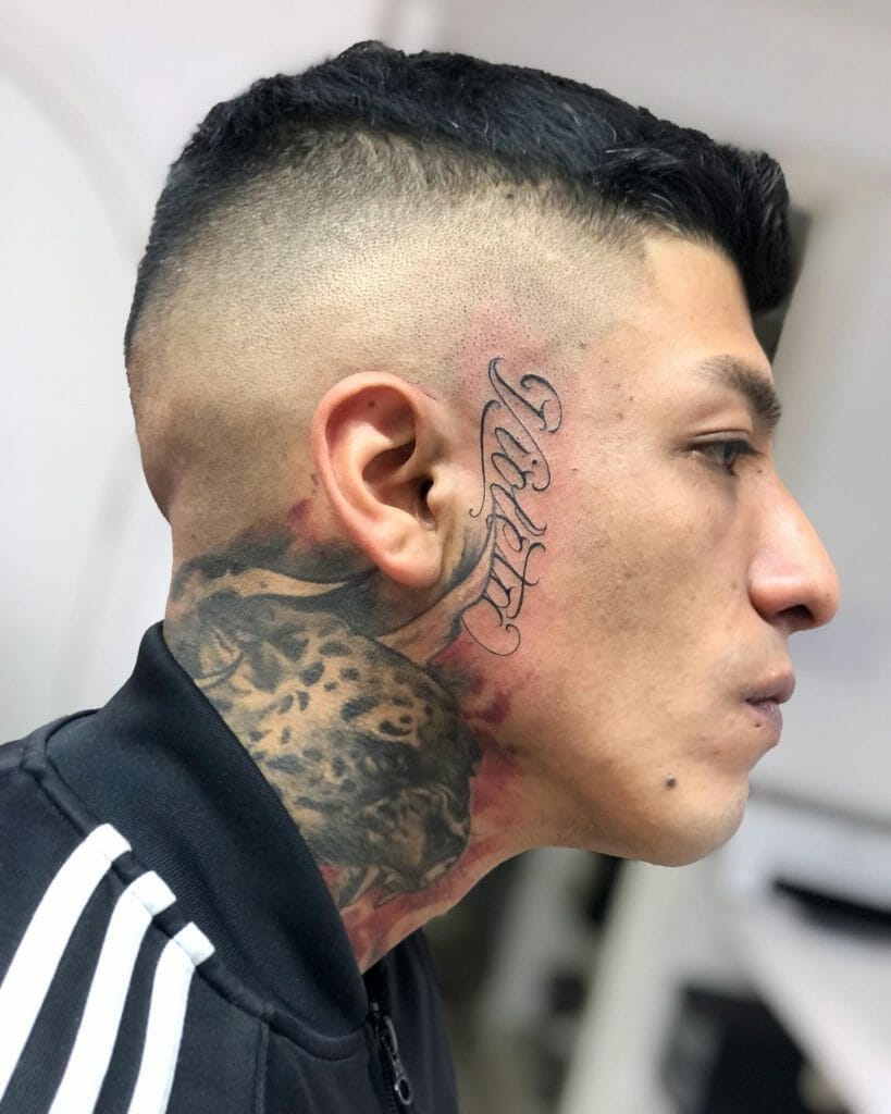 Quote Face Tattoo