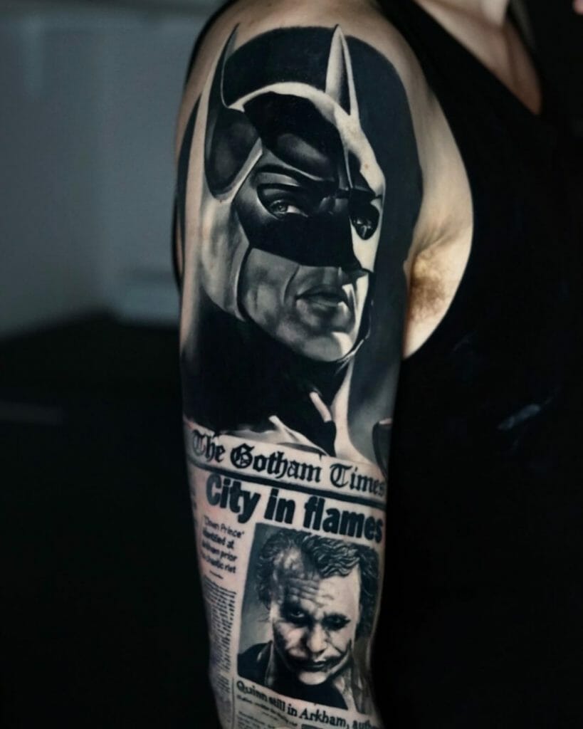 Realistic Batman Tattoo