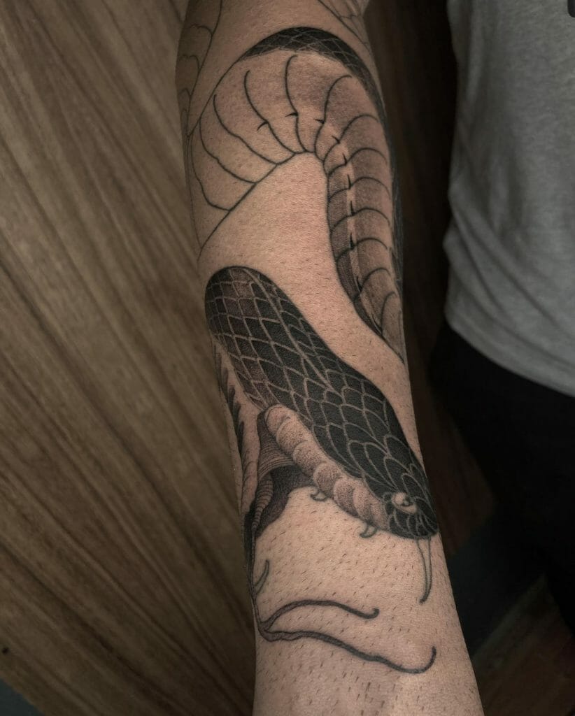 Realistic Snake Head Tattoo