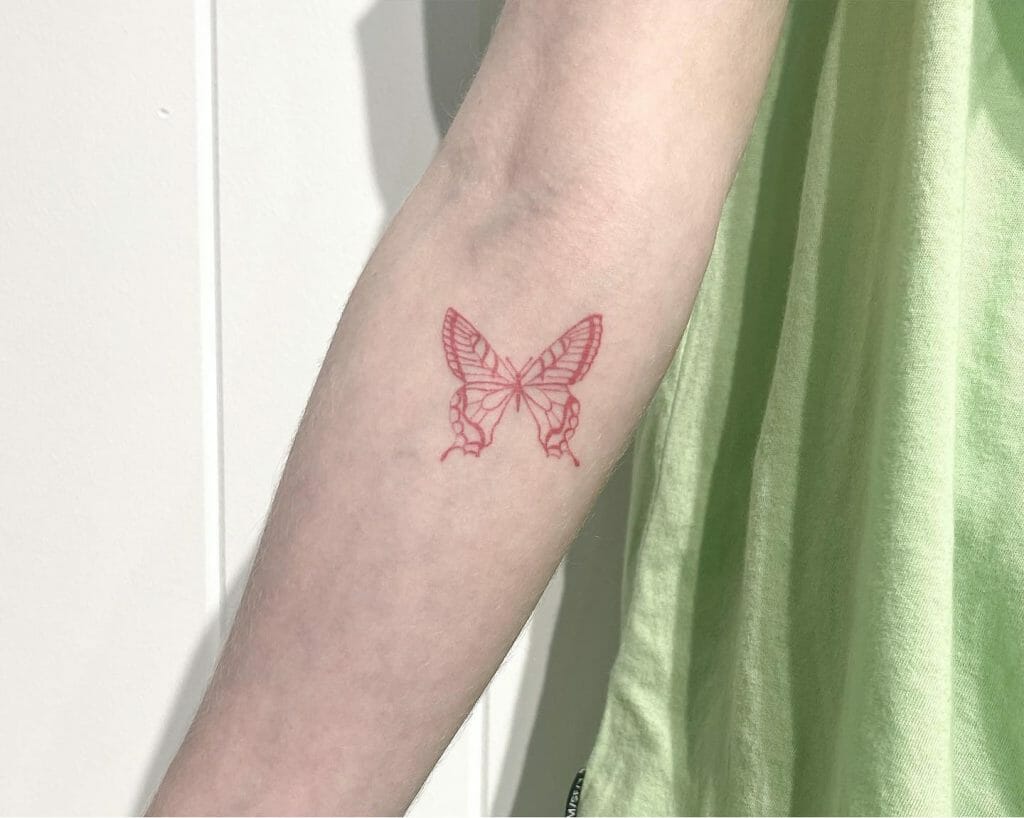 Red Butterfly Tattoo ideas