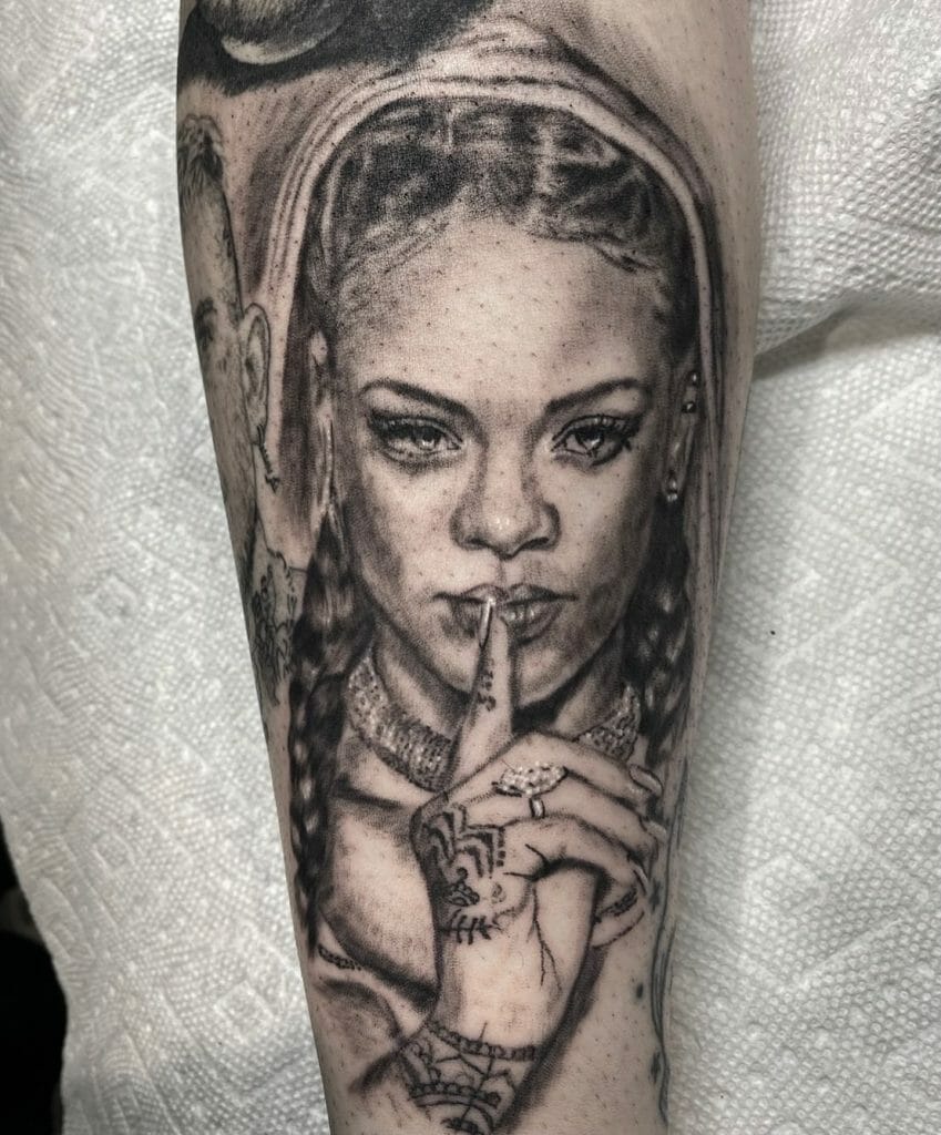 Rihanna Face Tattoo