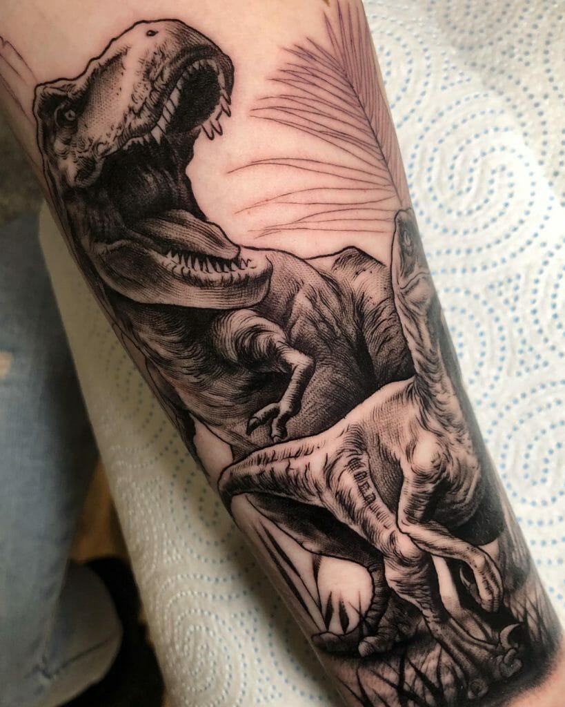 Roaring Dinosaurs Tattoo