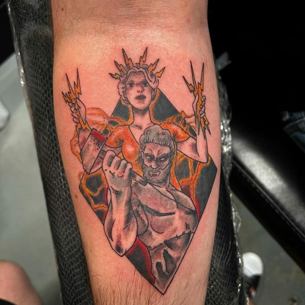 Roman God Of Fire Tattoo