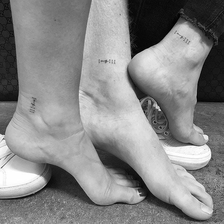 Roman Numerals Sister And Brother Tattoo