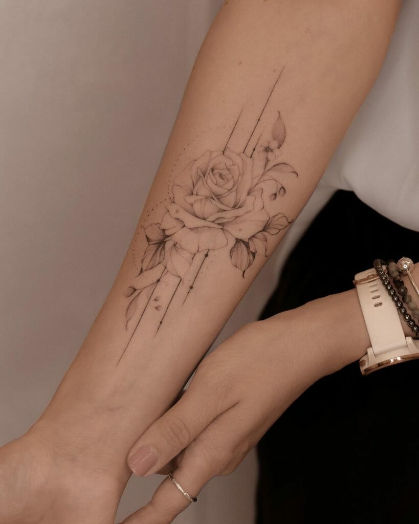 Rose Tattoo on Arms