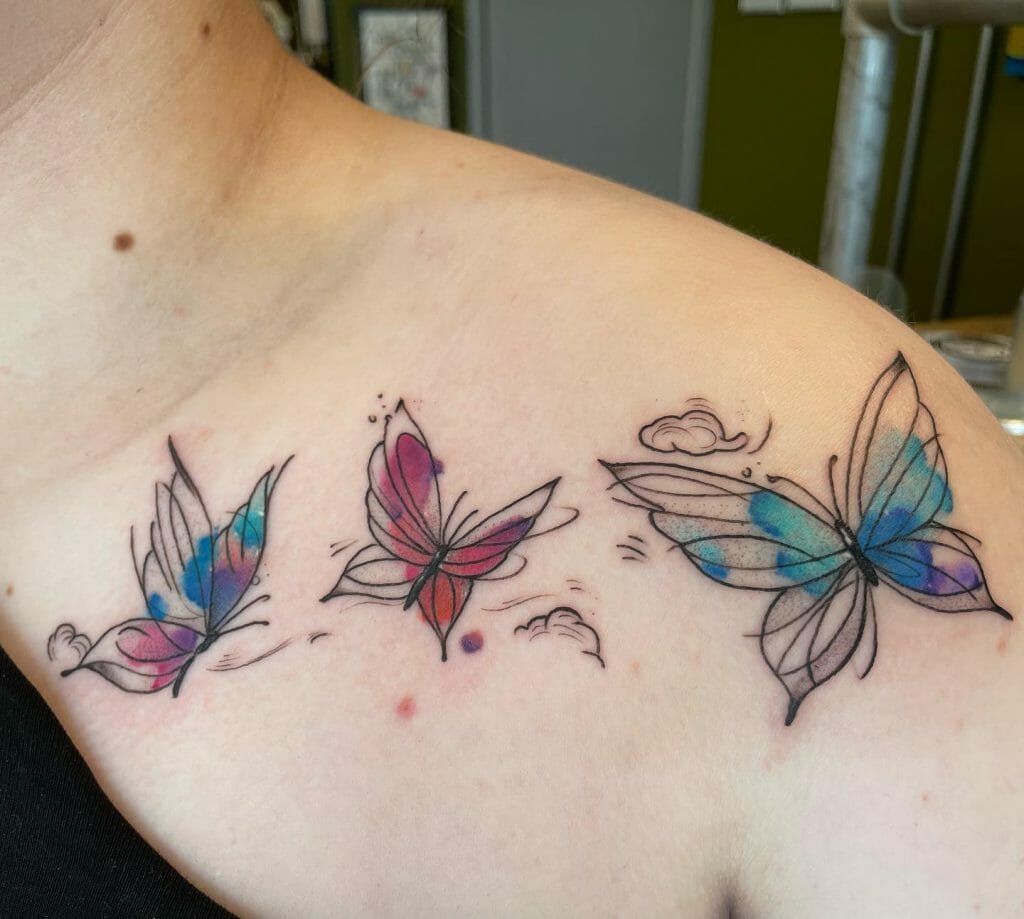 Shoulder Butterfly Tattoos