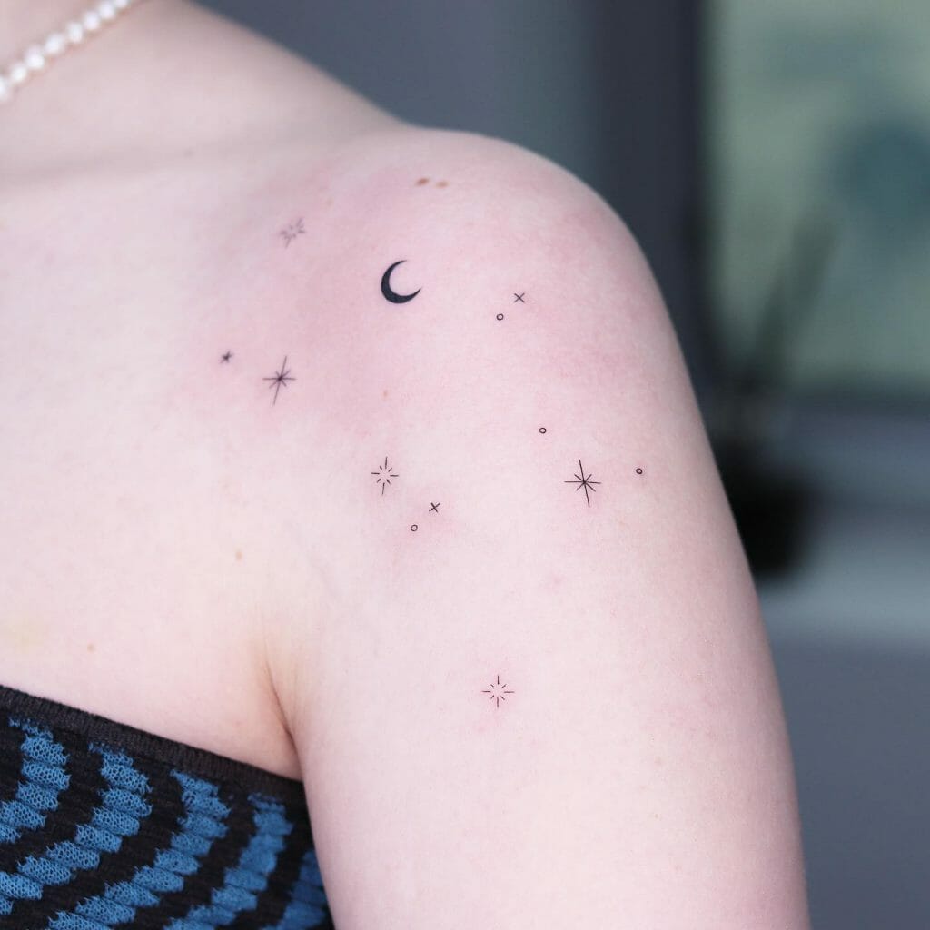 Shoulder Tattoos For Women With Stars