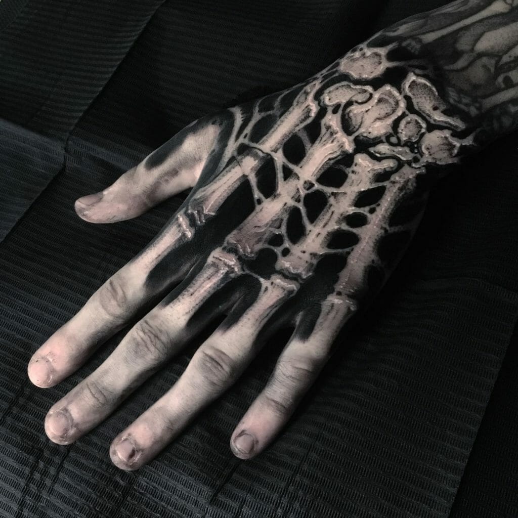 Simple Skeleton Hand Tattoo