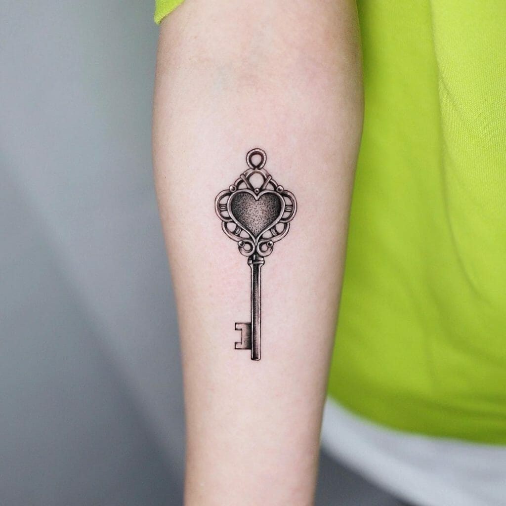 Simple Small Key Tattoo