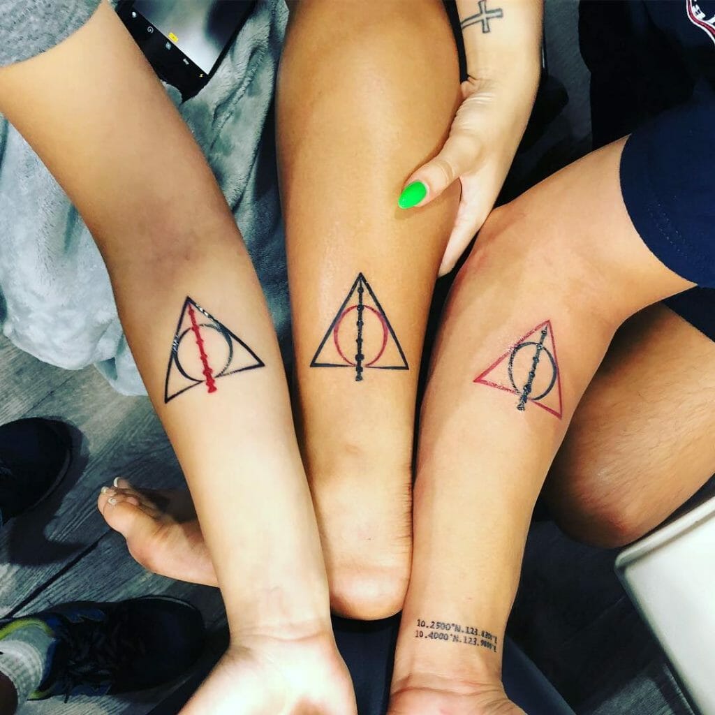 Sister And Brother Triangle Tattoo