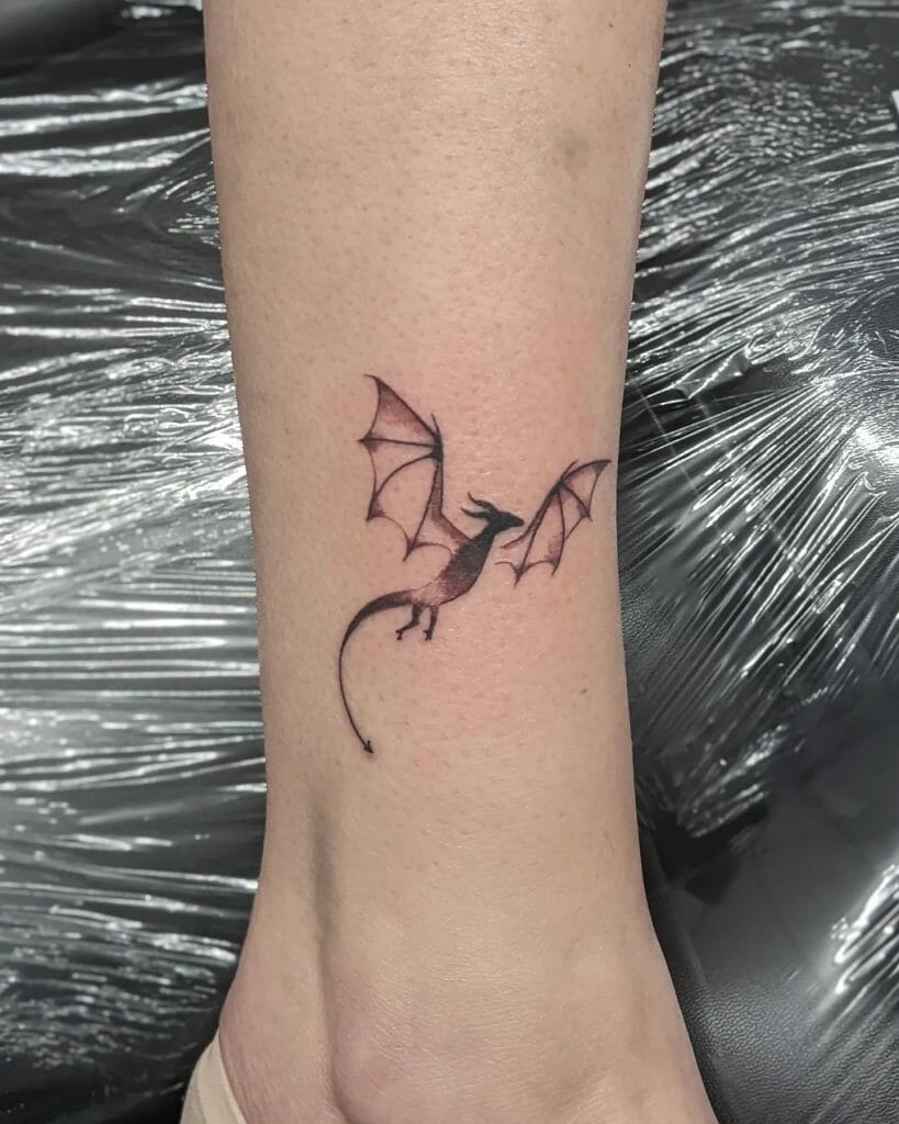 Small Leg Dragon Tattoo
