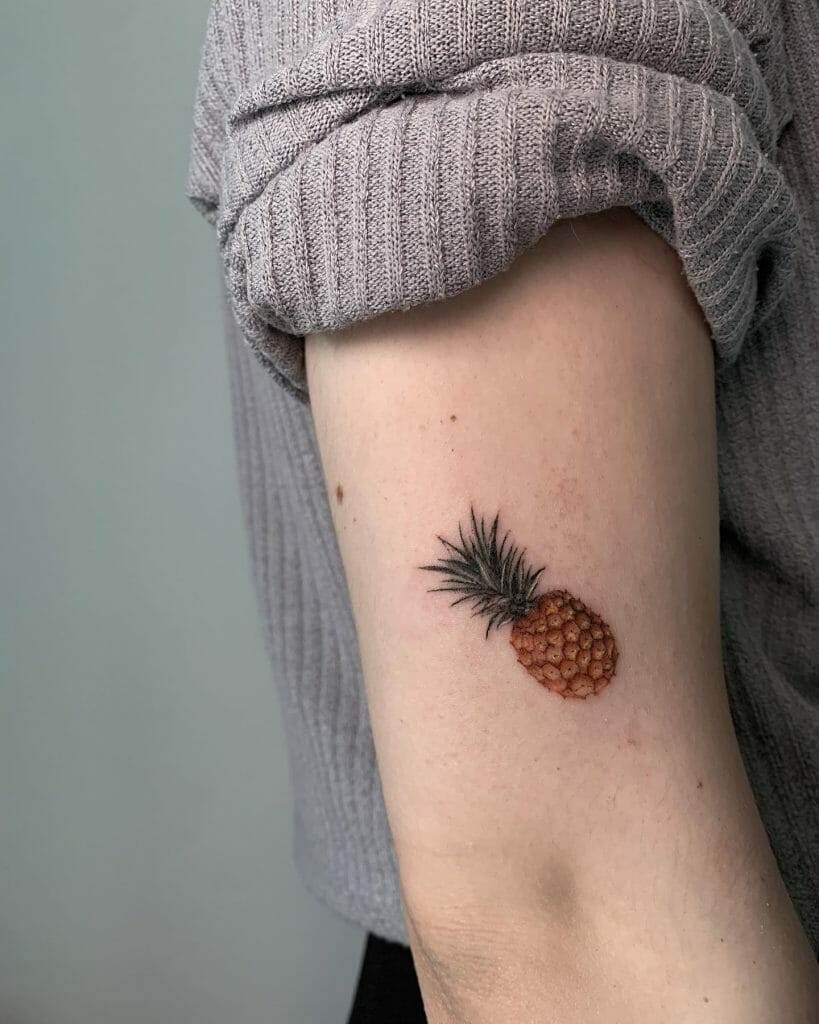 Small Pineapple Tattoo