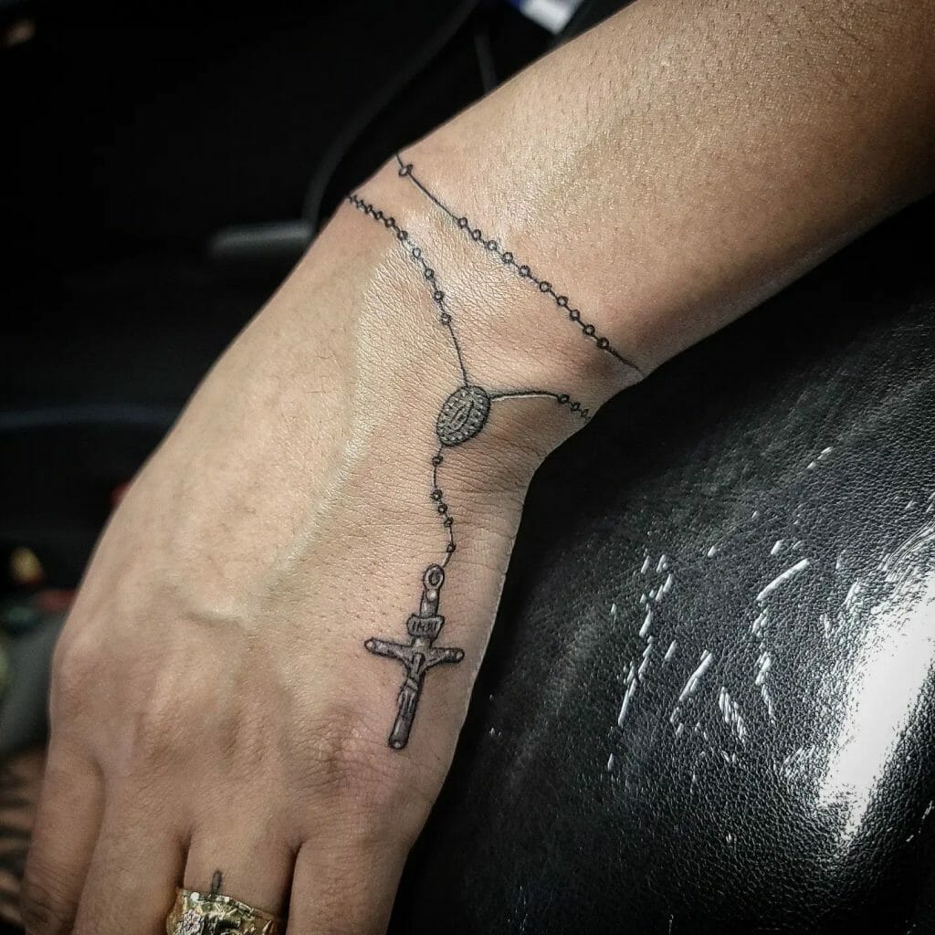 Small Rosary Tattoo