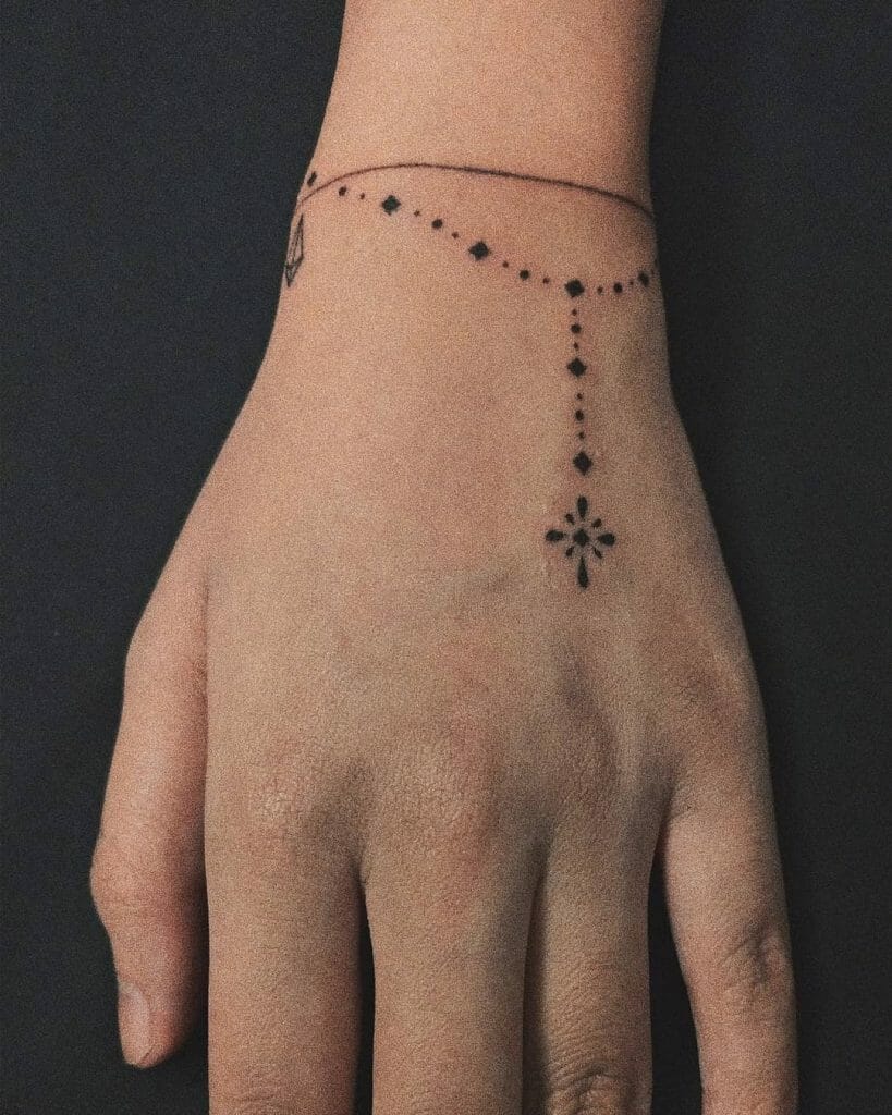 Small Rosary Tattoo On Wrist