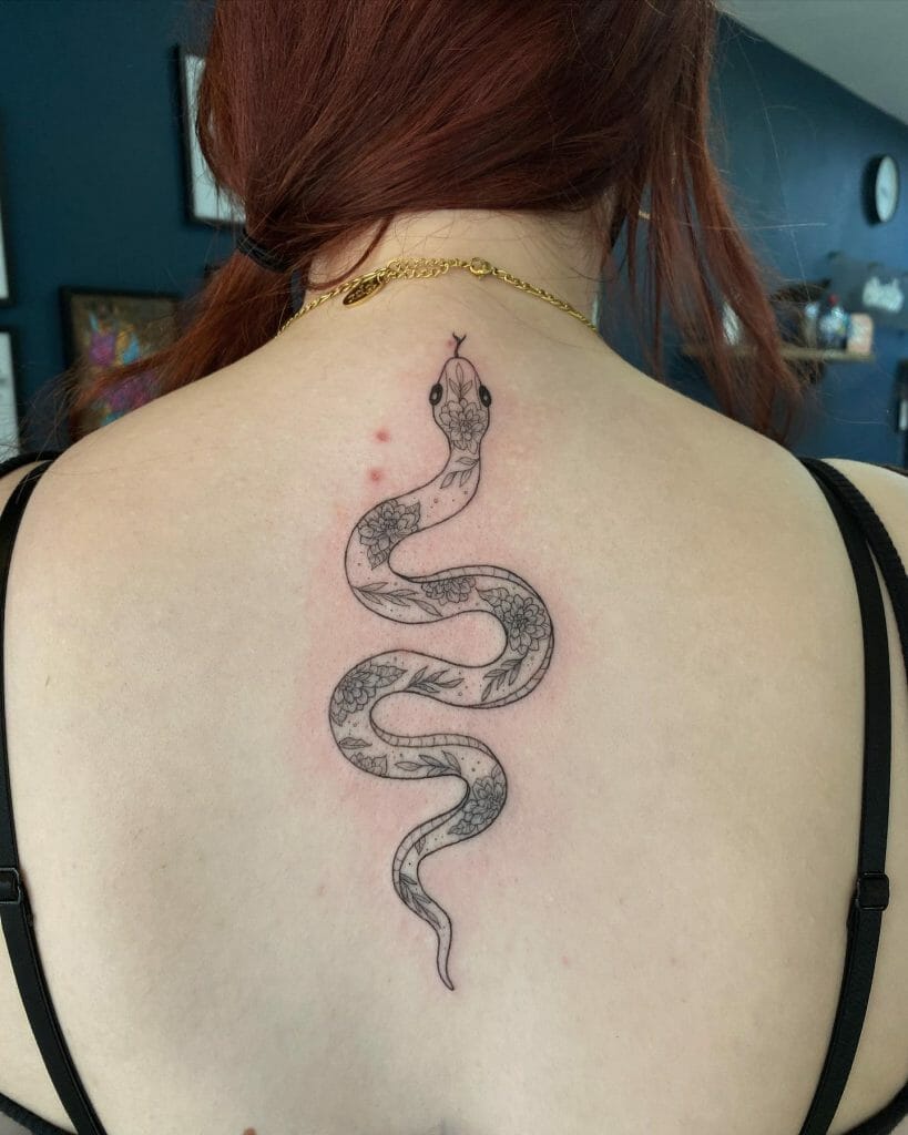 Snake Back Tattoos For Women
