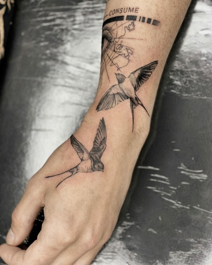 Share 94+ about sparrow hand tattoo unmissable .vn